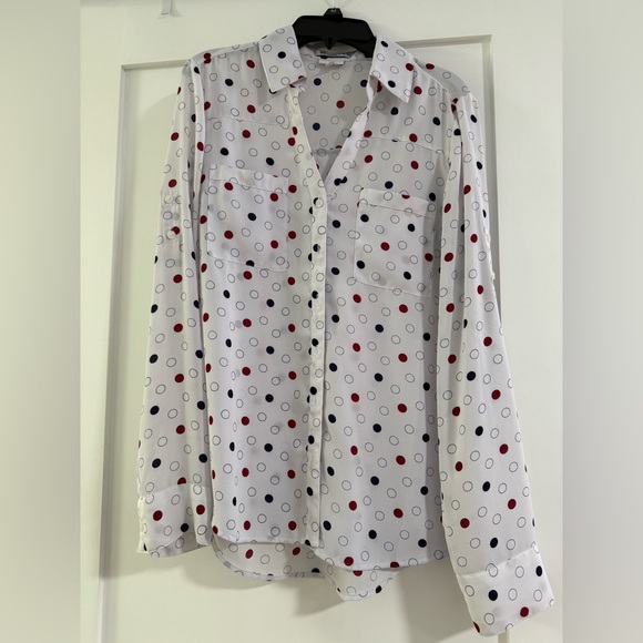 Express 3 Portofino Shirt Slim Small , black kisses, red and white Long Sleeve. - Picture 10 of 11